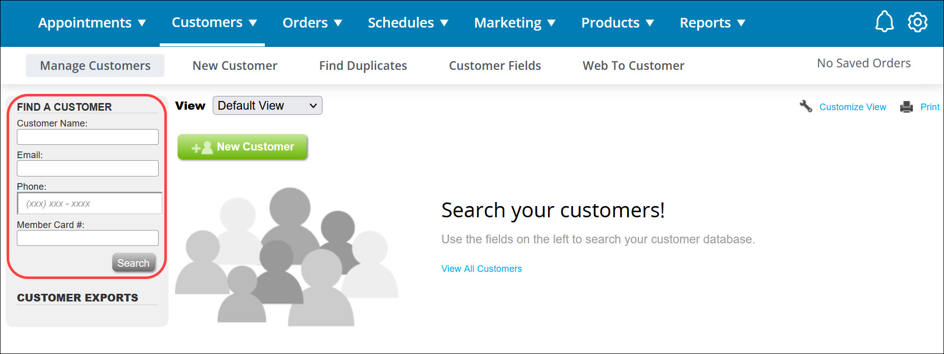 Manage Customers page and your customer list - Booker