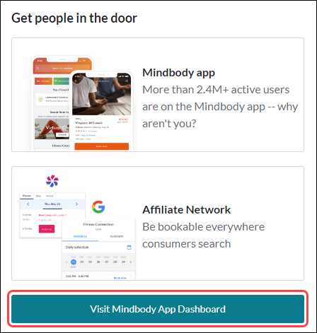 How to list your business on the Mindbody app