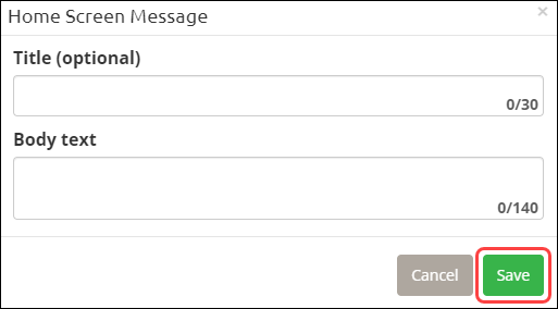How to add custom messages to the Home screen (branded app)