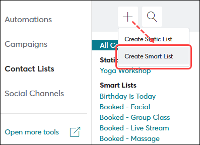 How to create smart lists (Marketing Suite)