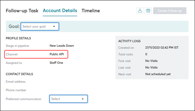 Automated lead channel mapping in the sales pipeline (Lead Management)