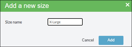 How to create and manage product sizes