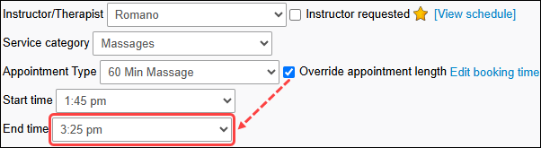 How to adjust the length of an appointment after scheduling it