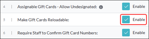 How to reload a gift card