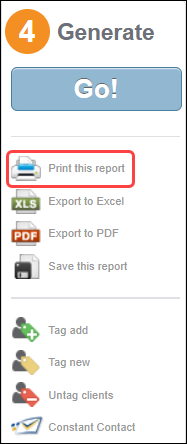How to print reports
