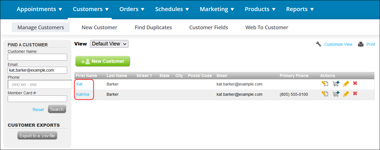 How to merge duplicate customers (Booker)