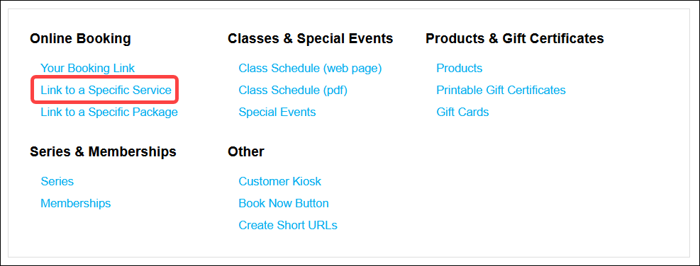 Legacy booking sites: How to create custom online booking links (Booker)