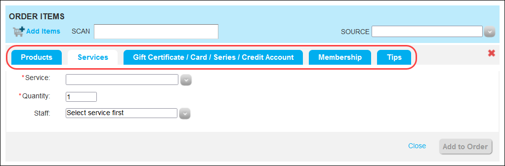 How to take payment and complete an order (Booker Version 1)