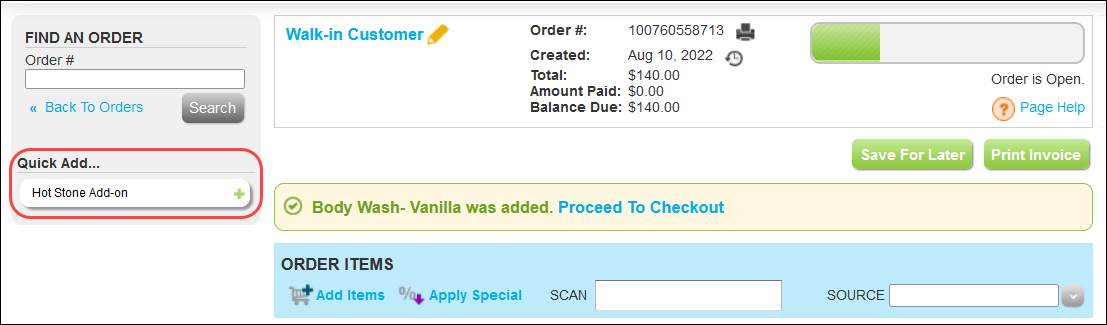 How to take payment and complete an order (Booker Version 1)