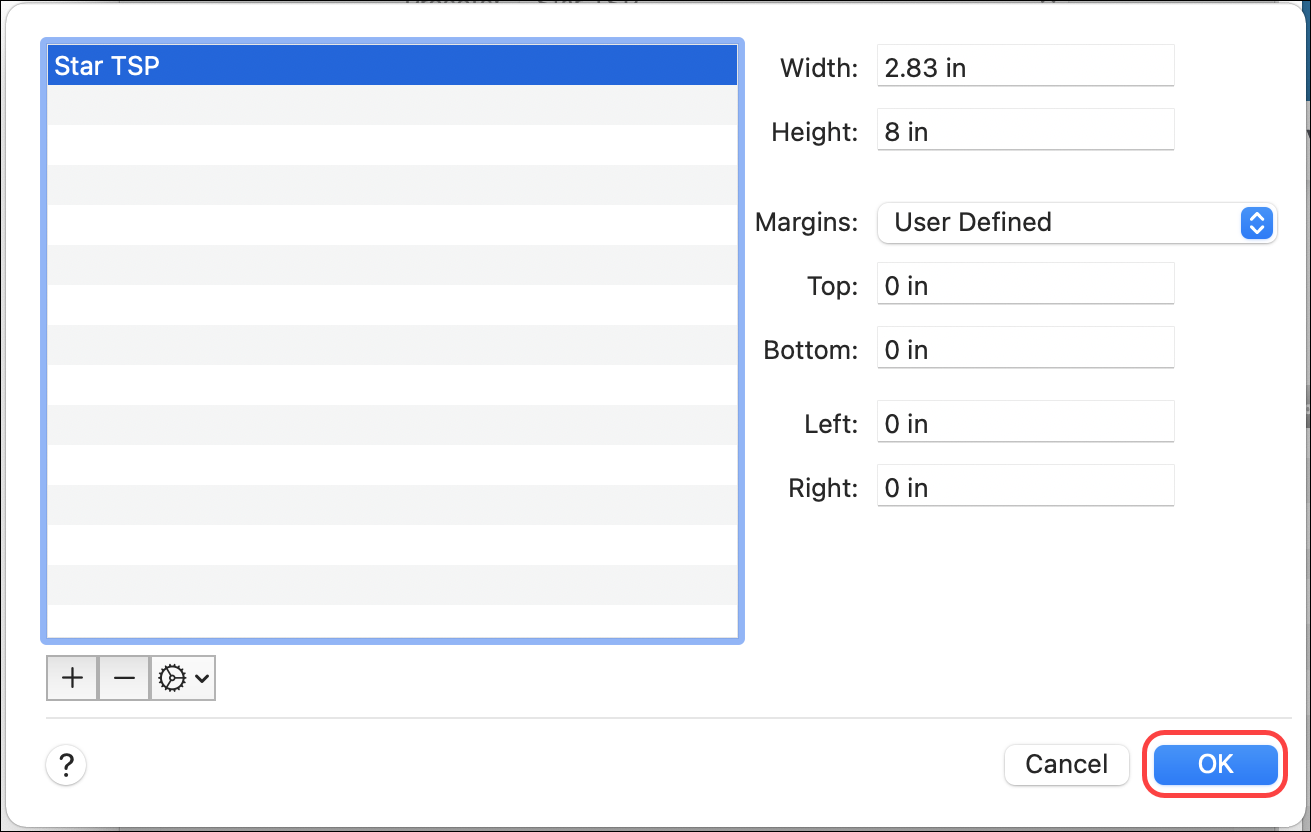 Receipt Printer setup for Mac (Booker)