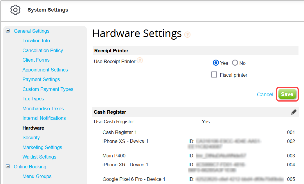 Receipt Printer setup for Mac (Booker)
