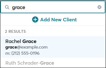 Client Account Details Screen