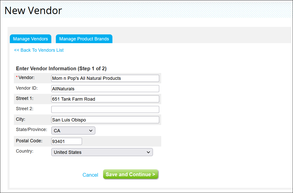 How to manage product vendors (Booker)