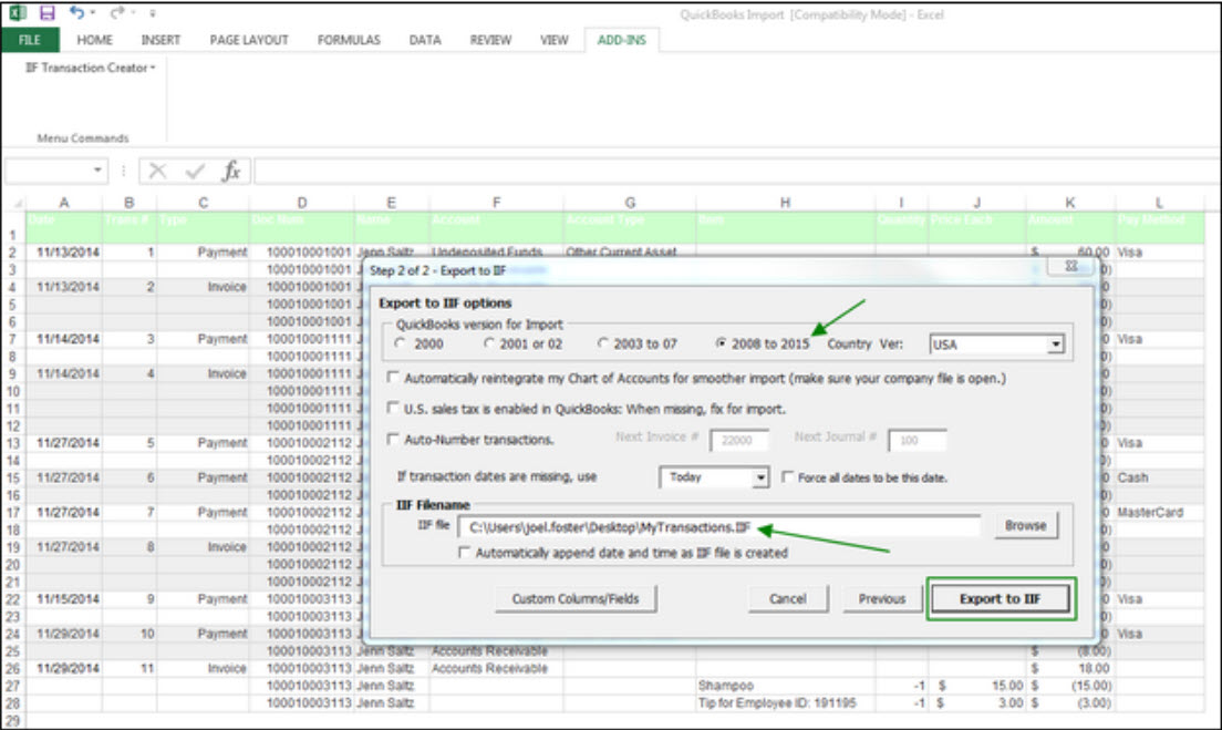 How to import sales transactions into Quickbooks (Booker)