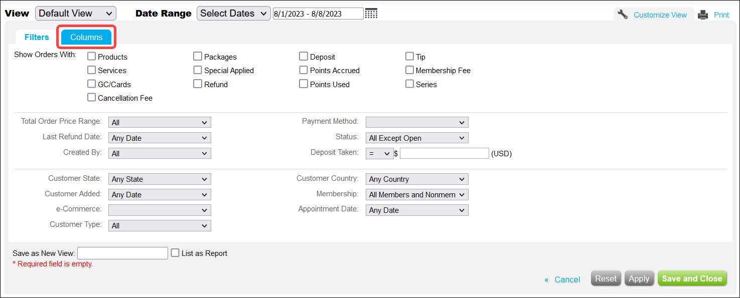 How to create customized views of orders (Booker video tutorial)