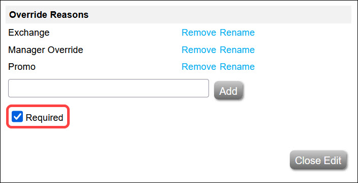 How to create a menu of price override reasons (Booker)