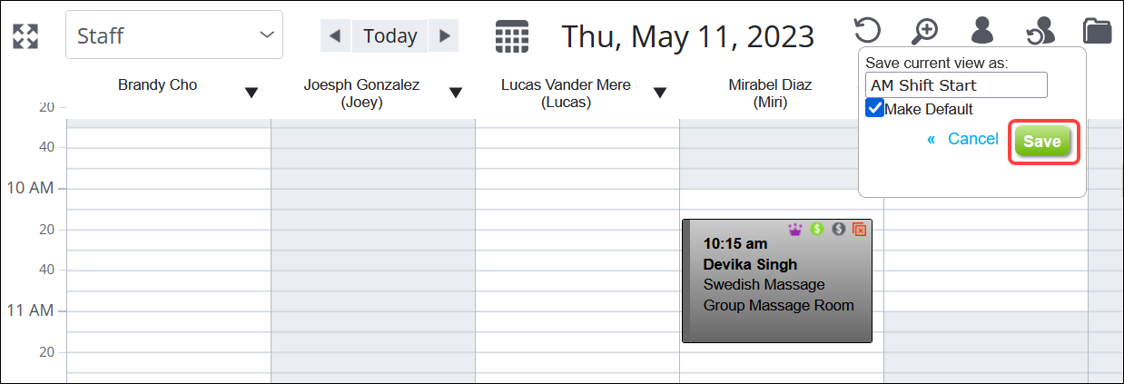 How to create a customized calendar view (Booker)