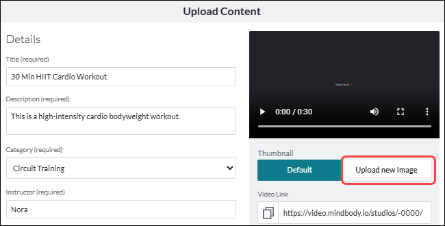 How to change a video's thumbnail image (on-demand video)