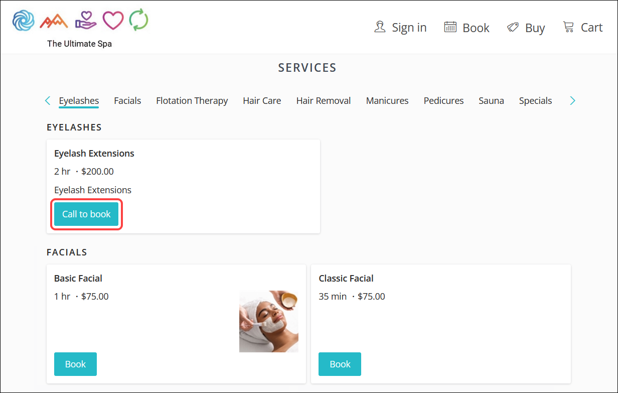 Responsive booking sites: Online booking methods: Book, Call, or ...