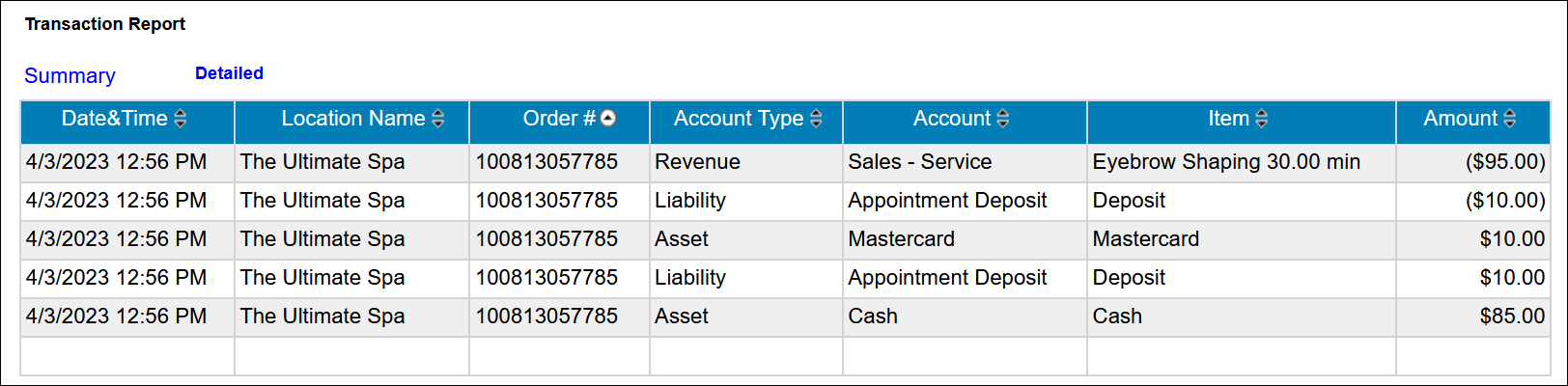 Transaction Report (Booker)