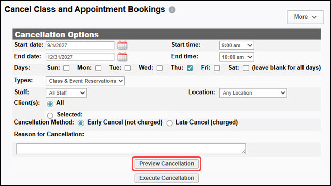 How to cancel or delete a course