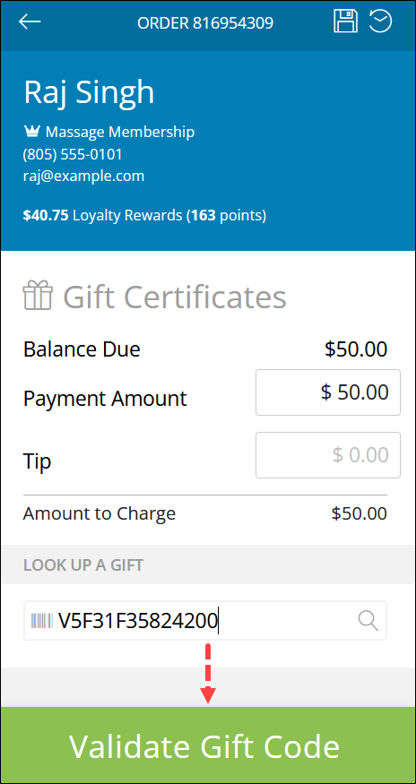 How to redeem Gift Certificates & Gift Cards (Booker Version 2)