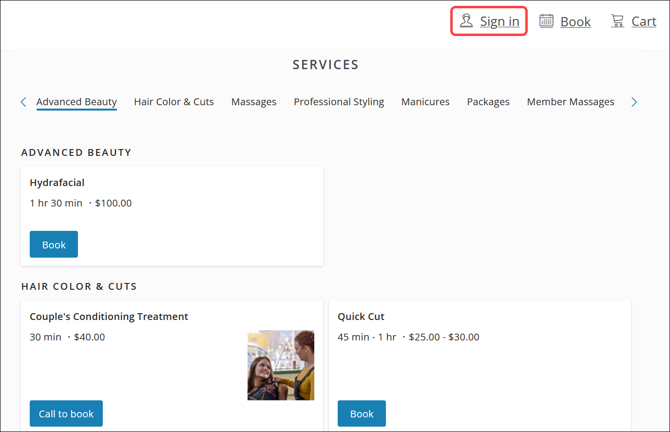 Responsive booking sites: How to book a service online as a customer ...