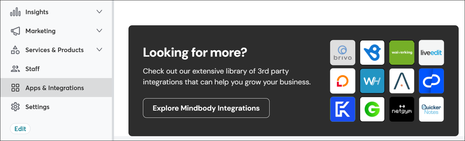 Mindbody Integrations