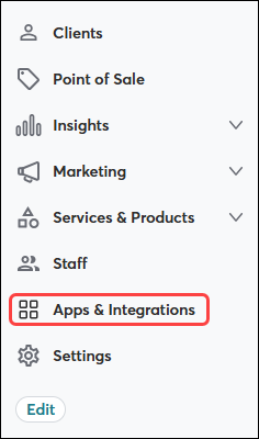 Apps & Integrations screen overview