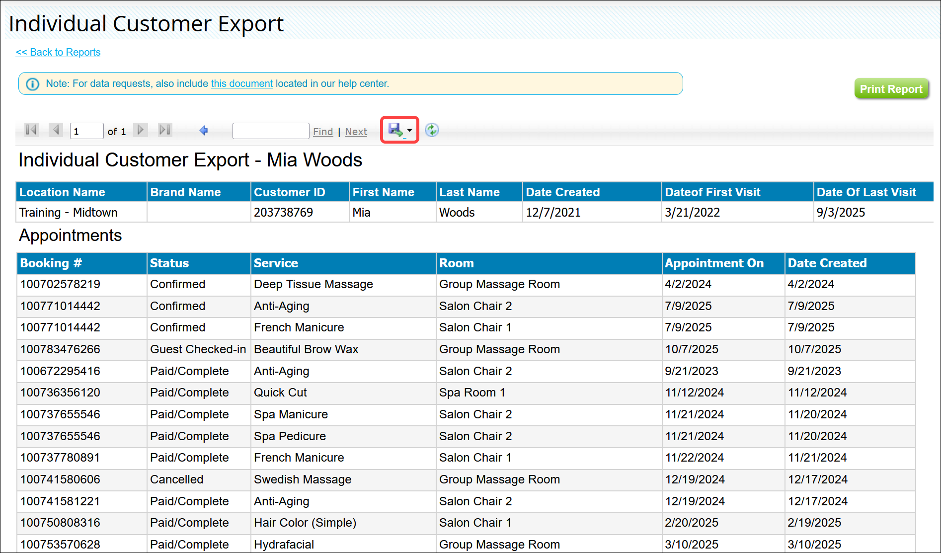 How to export a customer's data using the Individual Customer Export ...