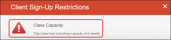 Reasons your clients may not be able to sign up for classes online