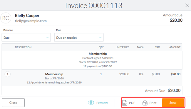 How to send an invoice
