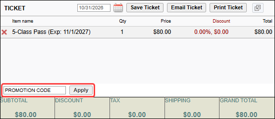 How to apply a promo code