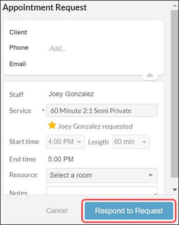 How to manage appointment requests