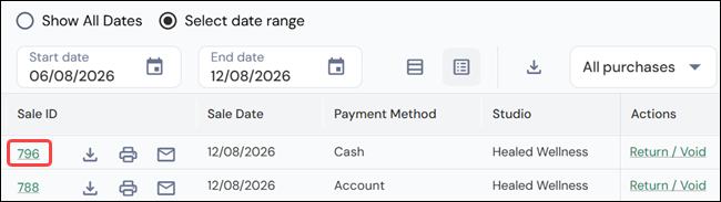 How to move a sale from one client's account to another