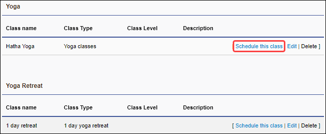 How to schedule classes from the Class & Course Management screen