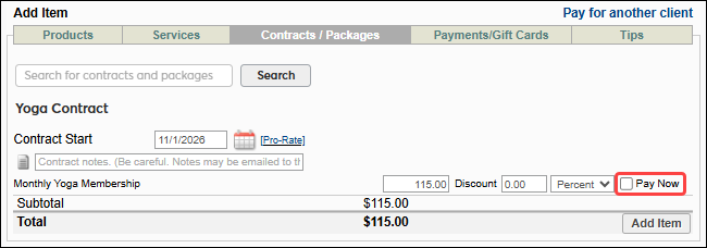 How to sell a contract and have it start at a later date