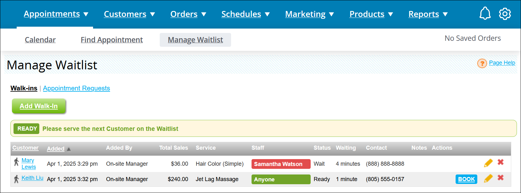 Walk-ins and Waitlists: Overview & FAQs (Booker)
