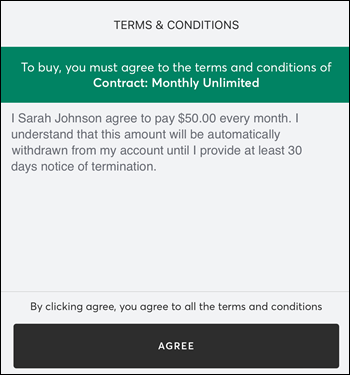 How clients can review and accept contract agreement terms