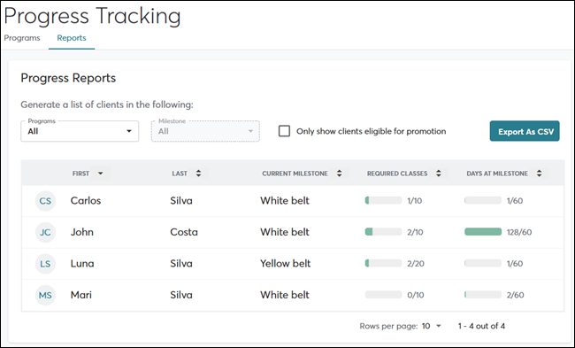 How to set up and manage Progress Tracking