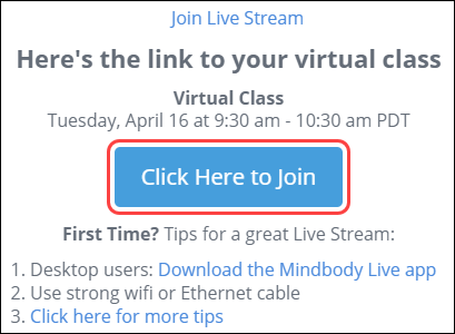 How to join virtual classes (livestream)