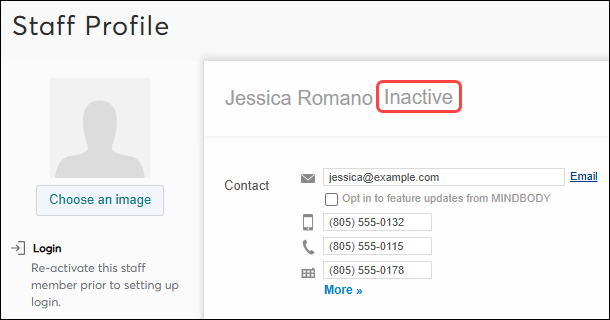 How to deactivate a staff member