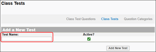 Class tests