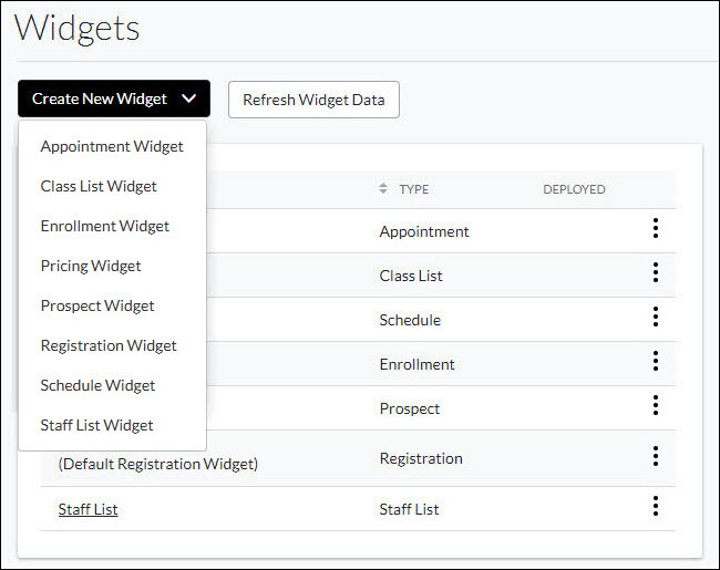 How to create a new widget (branded web widgets)