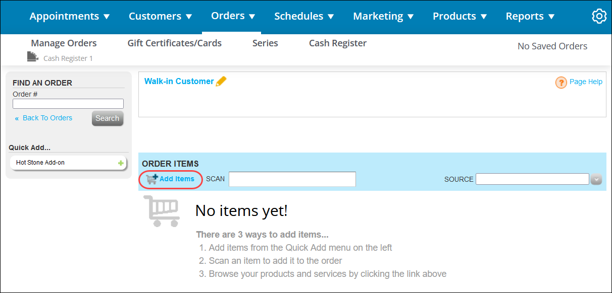 How to take payment and complete an order (Booker Version 1)