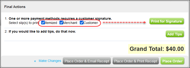 How to take payment and complete an order (Booker Version 1)