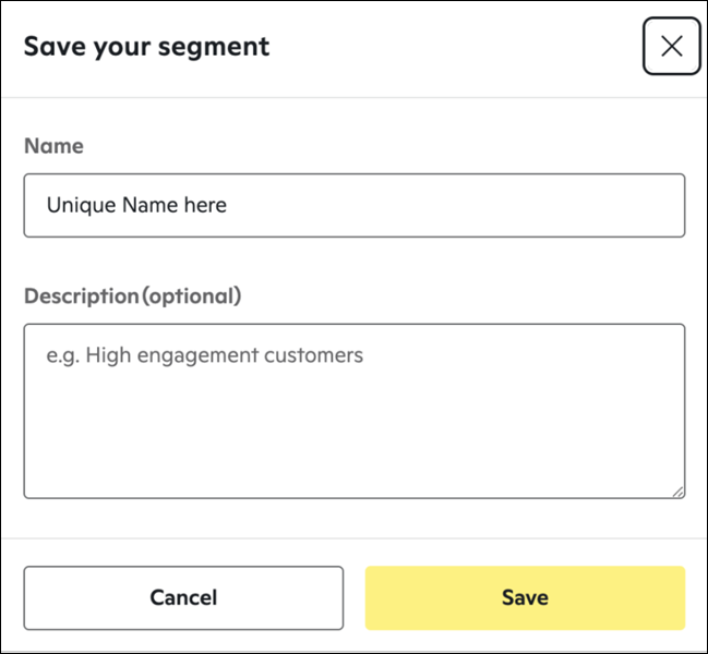 Create a dynamic segment (Attentive SMS & Email)