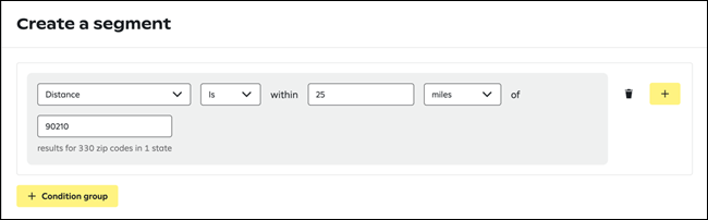 Create a dynamic segment (Attentive SMS & Email)