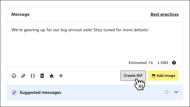 Add images, video, or a contact card to a text message (Attentive SMS ...
