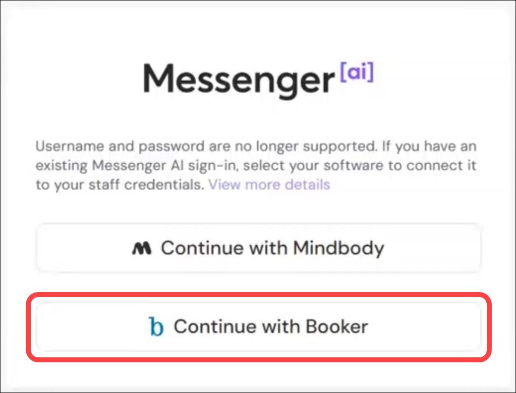 Messenger[ai]: Single Sign On FAQs (Booker)